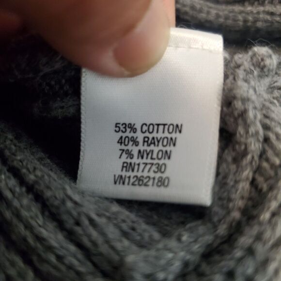 Merona Waterfall Cardigan Soft Comfort Knit Womens Size M Gray Open Front - Picture 9 of 11